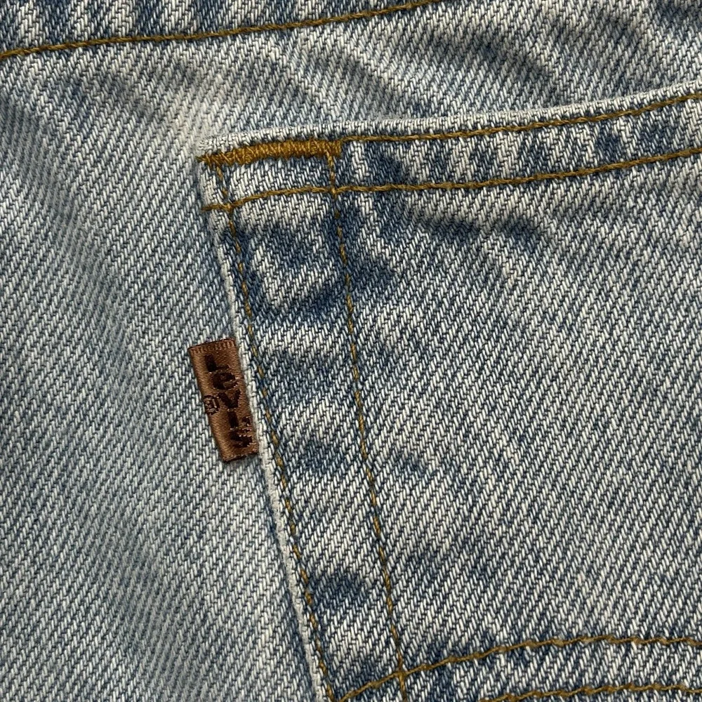 Levi's 545 Jeans Mens 45x28 Loose Fit Vintage 90s Black Bat‎ Wing Leather Tab